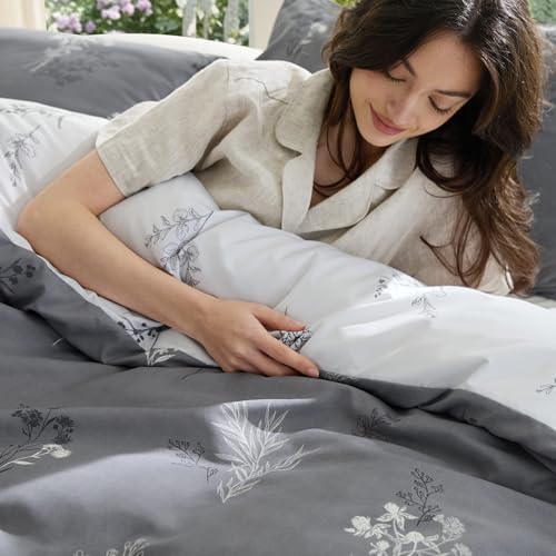 Bedsure Twin/Twin XL Duvet Cover - Reversible Floral Duvet Cover Set