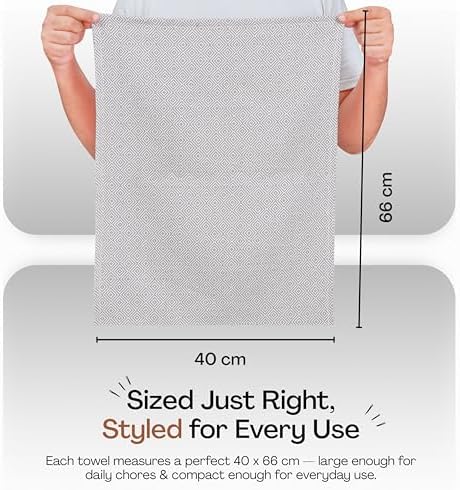 Multi Color Kitchen Towels 12 Pack, 100% Cotton, Diamond Weave Towel