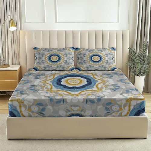 Fitted Sheet 3 Pieces Twin XL Size Sheets with Deep Pocket Fitted
