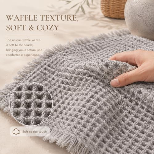 Waffle Bath mat, Non-Slip Water Absorbing Quick Dry Washable Bathroom