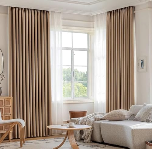 84 Inch Curtains 2 Panel Set Blackout, Window Curtains for Patio