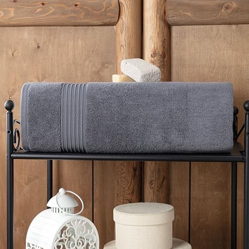 Milara Oversized Turkish Cotton Bath Sheet, Anthracite, 700 GSM, 35x70