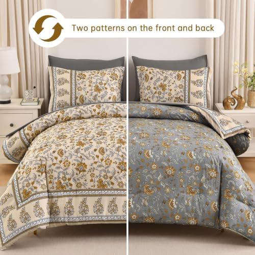 California King Comforter Set Size,Reversible Beige Cali King Boho