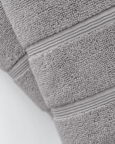 Turkish Cotton Mega Towel Set, 12 Piece, 800 GSM, OEKO-TEX, Opal Gray