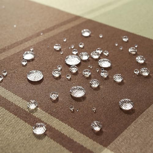 Honellaty Checkered Rectangle Tablecloth 52" x 70"inch Taupe