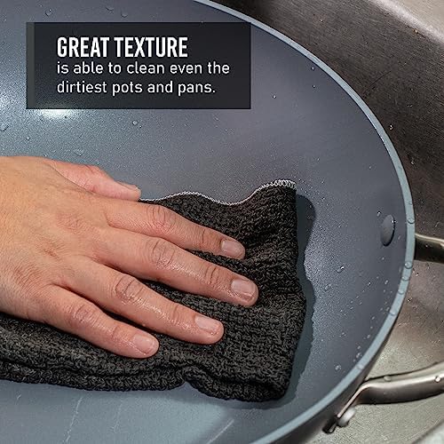 Old Fashion 100% Cotton Dishcloths - Set of 4 Mixed Colors - 2 Gray/2