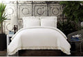 Cottage Classics Washed Cotton Voile Ruffle, King Duvet Cover Set