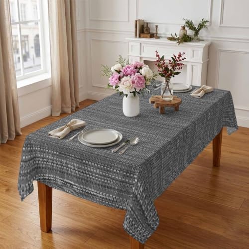Savannan Rectangle Tablecloths, Modern Minimalist Light Gray