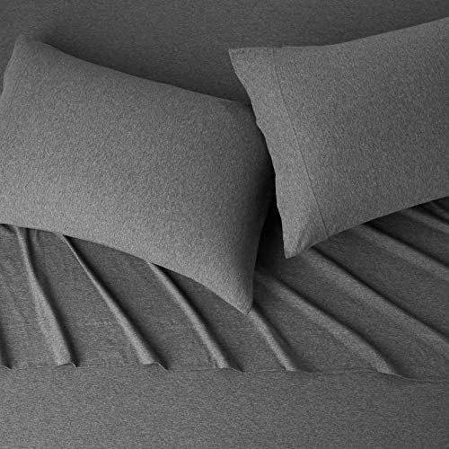 Amazon Basics 4 Piece Breathable 100% Cotton Jersey Bed Sheets Set