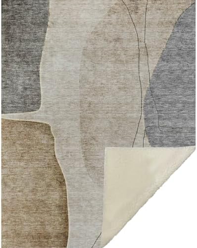 Addison Rugs ASB696 Taupe 50" x 70" Oversized Sherpa Throw Blanket