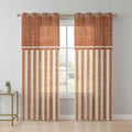Rustic Linen Pattern Sheer Curtains for Living Room 96 inch Length 2