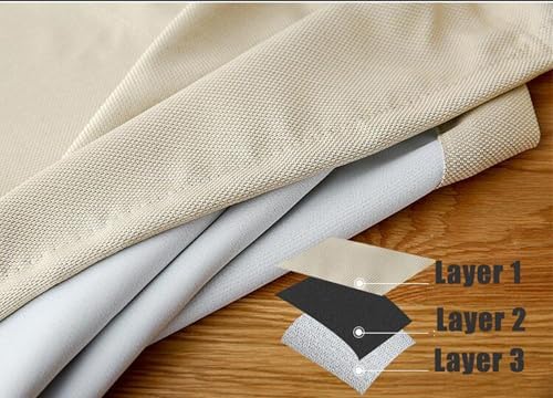 Beydodo Bedroom Curtains 63 Inches Long, Window Curtains Blackout for