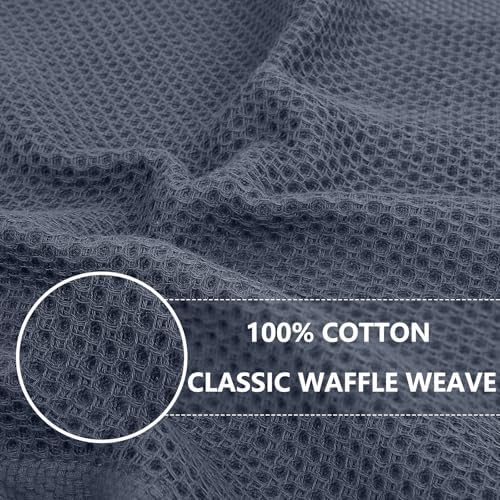 Homaxy 100% Cotton Waffle Weave Kitchen Dish Cloths, 9-Pack, Mixed