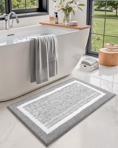 Color&Geometry Simple and Stylish Long Bathroom Rugs Runner Non Slip