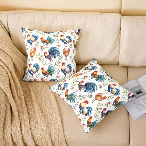 Feelyou Kids Chicken Reversible Throw Pillow Covers 22 x 22-Inch