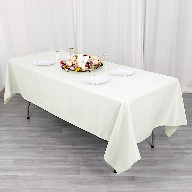 Balsa Circle Ivory 60 x 102-Inch Cotton Blend Rectangular Tablecloth