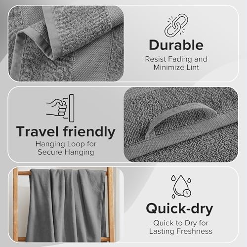 Comfort Spaces Turkish Cotton Bath Sheet Set 2 Piece, 35 x 70