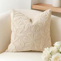 BlissBlush Decorative Throw Pillow Cover 20x20, Beige Neutral Velvet