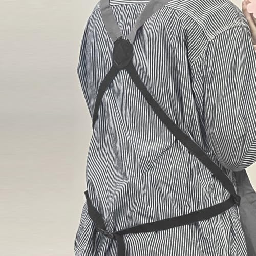Multi Pocket Multifunction Apron Unisex Cotton Canvas Snap On Stain