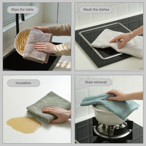 12Pack Kitchen Towels and Dishcloths Set, 16 x 25 inches Kitchen