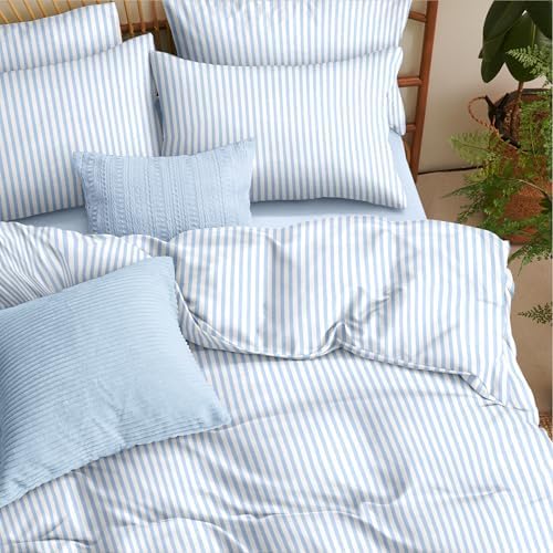 Nayoroom Blue Gingham Duvet Cover Set Full Plaid Checkered Bedding