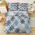 Retro Duvet Cover Set California King, 3pc Reversible Gingham Plaid