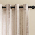 MYSKY HOME Taupe Striped Curtains 84 Inches Long Tan Patterned