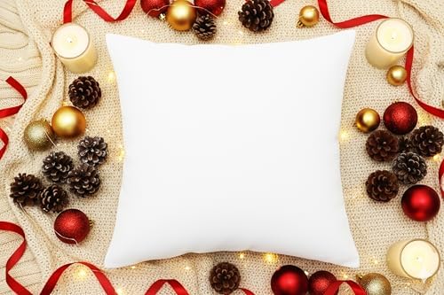 PurpleEssences Solid Throw Pillow Cover, 20x20 in Set of 2 - White