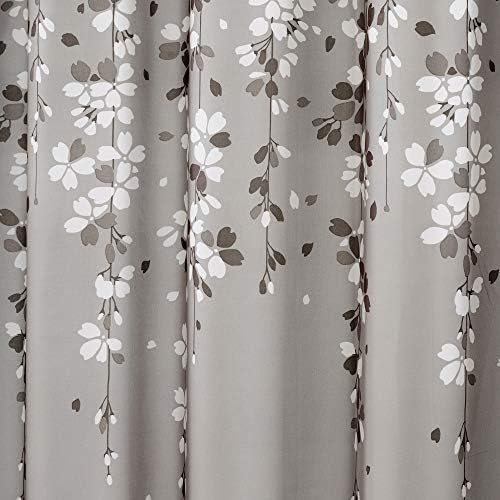 Lush Decor Weeping Flower Shower Curtain 72"W x 72"L Gray - Fabric