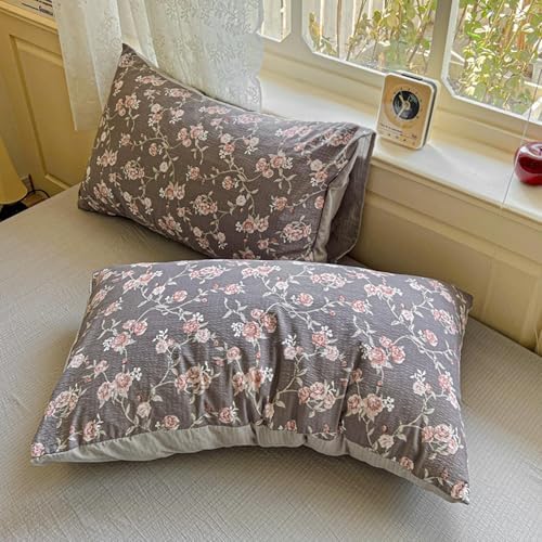 Floral Duvet Cover Set, Soft Comfort Cotton Bedding Comforter Cover