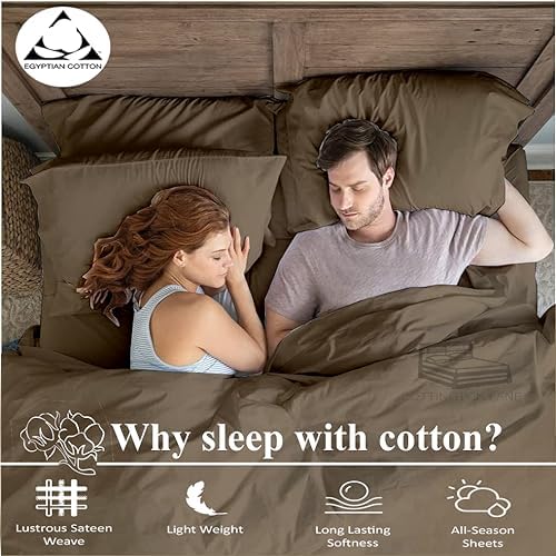 Cottington Lane 4 Piece Twin XL Size Sheet Set, 100% Egyptian Cotton