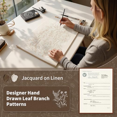 BGment Brown French Country Curtains for Living Room - Fall Jacquard