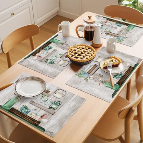 Placemats Set of 8 Farmhouse Place Mats for Dining Table Country