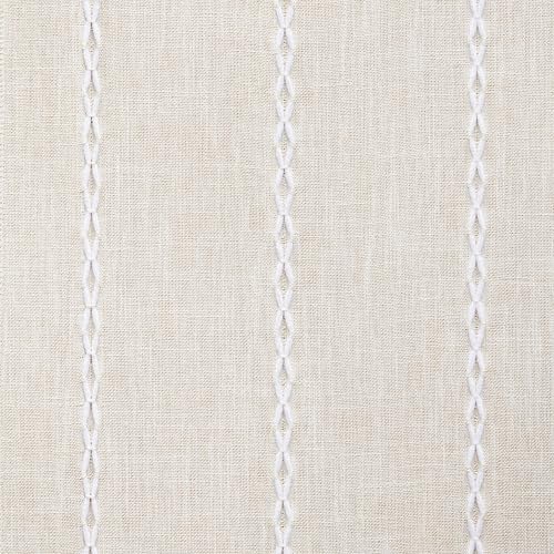Braided Farmhouse Table Runner, Braided Beige 13x36 Inch, Cotton Linen