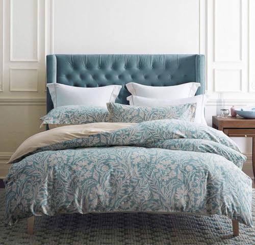 SLEEPBELLA Duvet Cover Full Size, 600 Thread Count Cotton Beige &