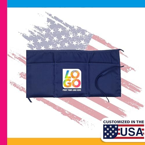 Custom Printed Big Accessories 3-Pocket Waist Apron for Work & Events