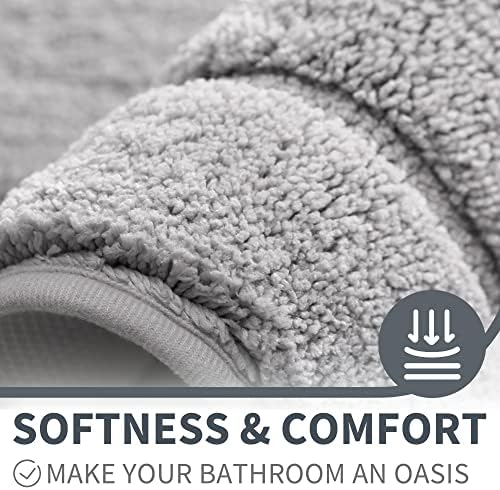 GRANNY SAYS Gray Bathroom Runner Rug 59" x 24", Soft Microfiber Bath