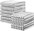 Kitinjoy 12 Pack Dishcloths and Kitchen Towels Sets, Black