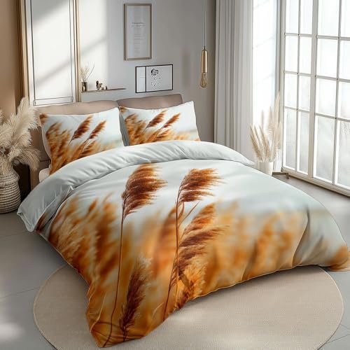 Duvet Cover King Natural Plant Photography Reed Pattern Soft