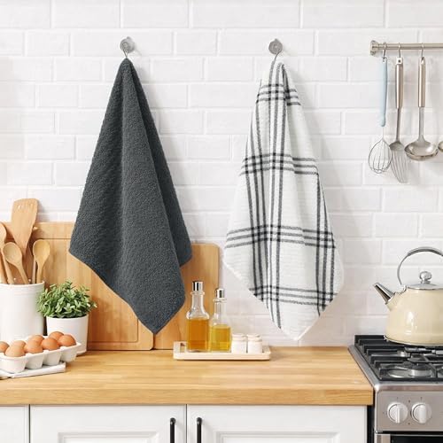 RIVERSIDE 12 Pack Large Premium Cotton Kitchen Towels 16x26 Inches