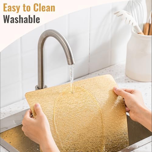 Jovono Faux Leather Placemats Set of 6, Waterproof Washable Table