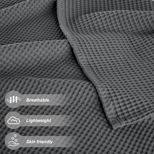 Exclusivo Mezcla 100% Cotton Waffle Blanket King Size for Bed