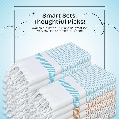 Multi Color Kitchen Towels 16x26 Inch, 12 Pack, 100% Cotton, Ultra
