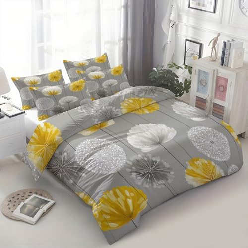 King Duvet Cover Set Minimalist Botanical Lines Bedding Set Digital