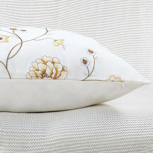 Home Soft Things Embroidered Canvas Decorative Throw Pillow Covers