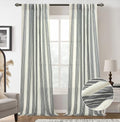DriftAway Farmhouse Curtains for Living Room Vertical Striped Linen