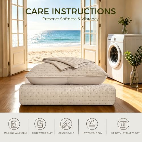 zovinhome 100% Cotton Quilt King Size Bedding Sets with 2 Pillow