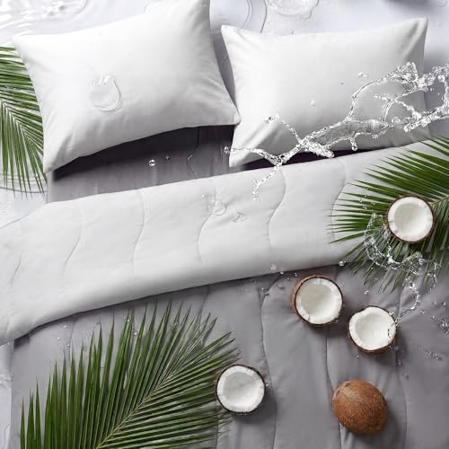 BDEUS Cooling Comforter Full/Queen Size with 2 Pillowcases Set, Soft