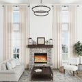 Light Beige Extra Long Linen Curtains 144 Inches Long for Living Room
