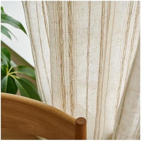 Bedroom Decore Window Treatments 96 Khaki Semi-Sheer 2 Pack Linen